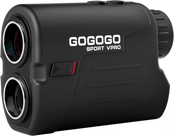 Gogogo Sport Vpro GS03 Laser Golf/Hunting Rangefinder, 1000/1200 Yards Laser Range Finder with 6X Magnification Ultra-Clear View, Lightweight, Slope, Pin-Seeker & Flag-Lock & Vibration